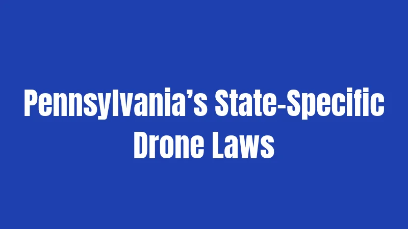 Pennsylvania’s State-Specific Drone Laws