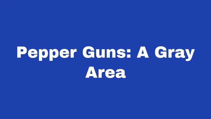 Pepper Spray Laws in Washington (2026): Carry Smart, Stay Safe 4 Pepper Guns: A Gray Area