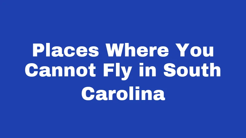 Drone Laws in South Carolina (2026): Rules That Catch Pilots Off Guard 3 Places Where You Cannot Fly in South Carolina
