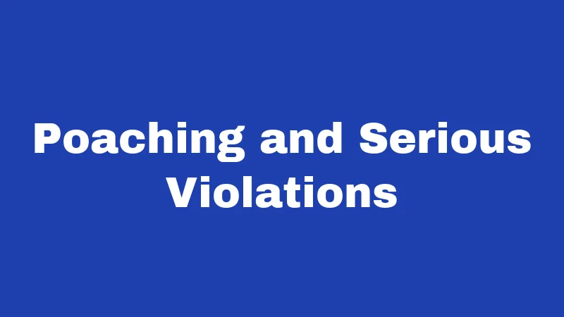 Poaching and Serious Violations