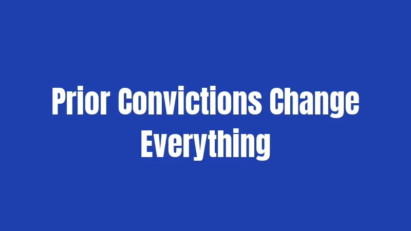 Prior Convictions Change Everything