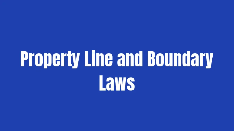 Property Line and Boundary Laws