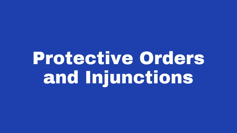 Harassment Laws in Utah (2026): Fines, Jail, and Facts 3 Protective Orders and Injunctions