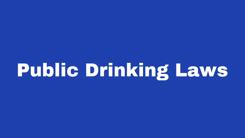 Public Drinking Laws