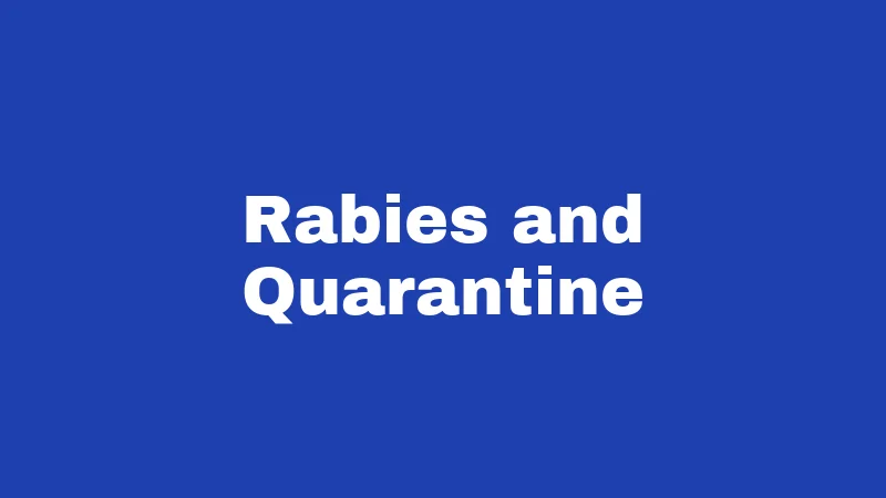 Rabies and Quarantine