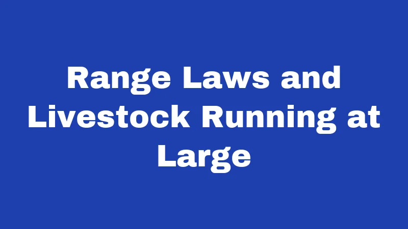 Livestock Laws in Washington (2026): Rules Every Owner Must Know 2 Range Laws and Livestock Running at Large