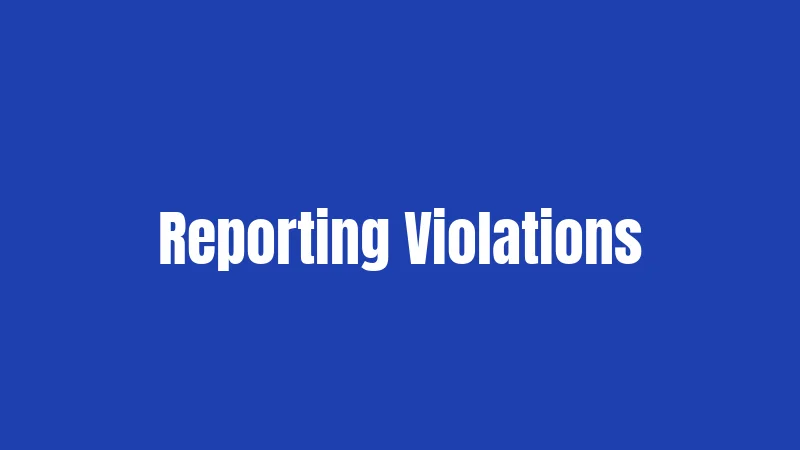 Reporting Violations