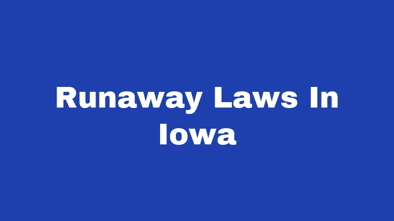Runaway Laws in Iowa (2026): Rules That Catch Most Families Off Guard 33 Runaway Laws In Iowa