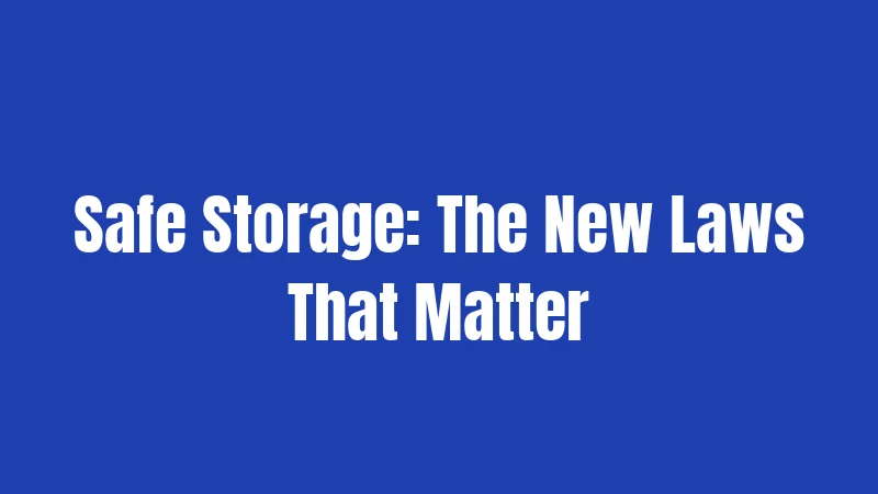 Safe Storage: The New Laws That Matter