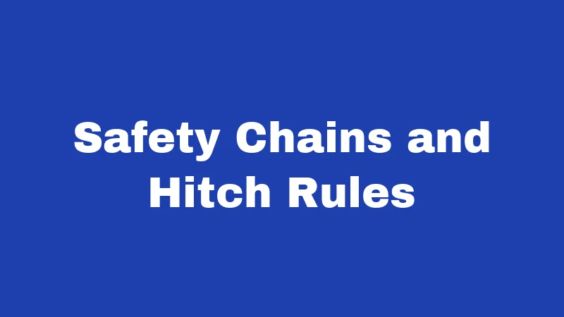 Towing Laws in Kansas (2026): Rules Every Driver Should Know 6 Safety Chains and Hitch Rules