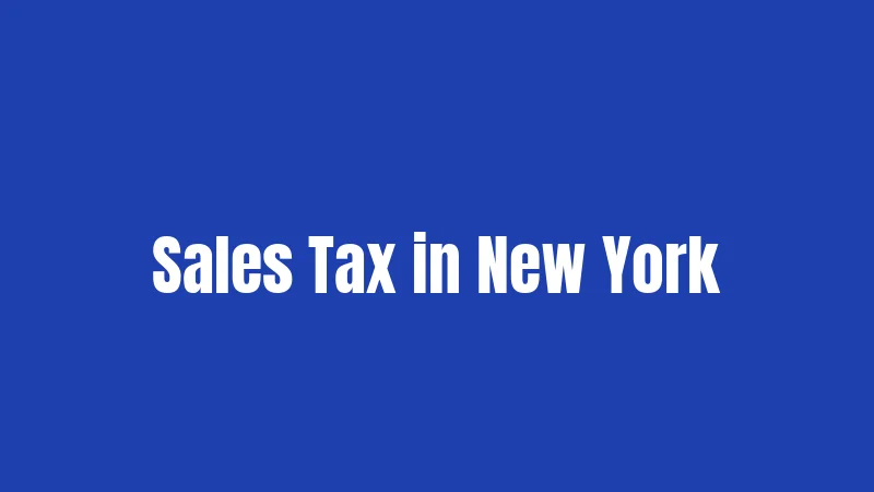 Sales Tax in New York