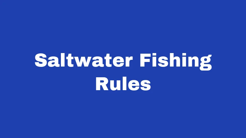 Saltwater Fishing Rules