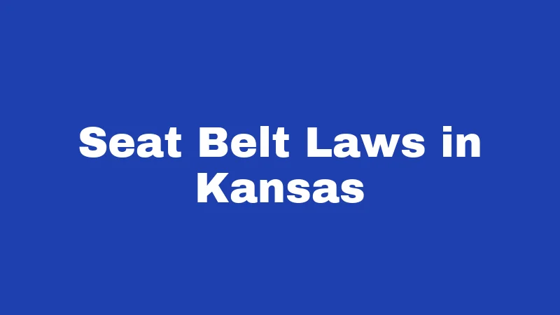 Driving Laws in Kansas (2026): Rules Every Driver Must Know 4 Seat Belt Laws in Kansas