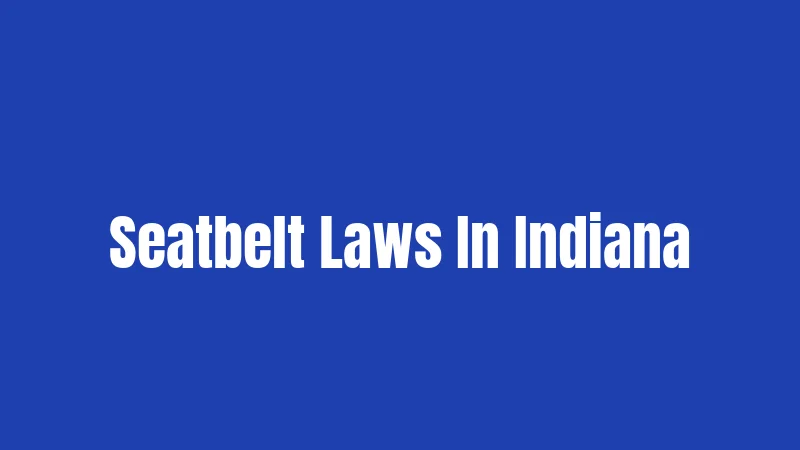Seatbelt Laws In Indiana