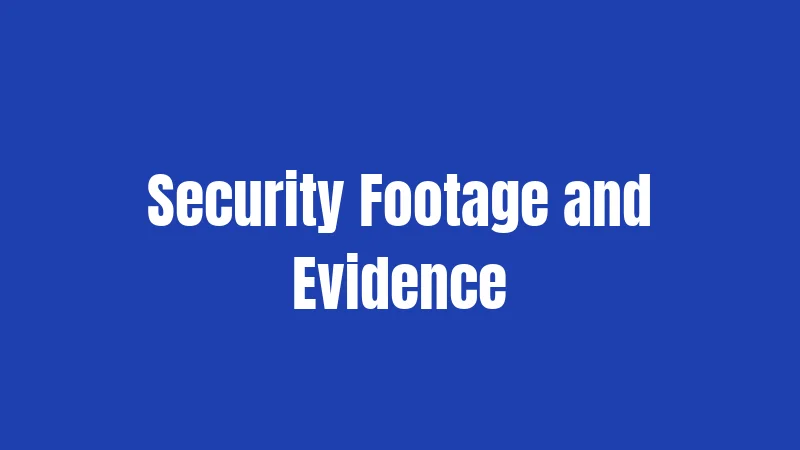 Security Footage and Evidence