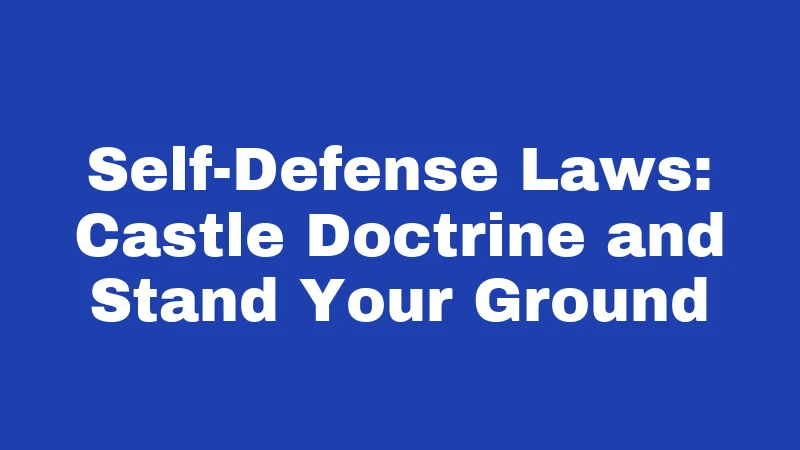 Gun Laws in Nebraska (2026): Your Plain-English Carry Guide 3 Self-Defense Laws: Castle Doctrine and Stand Your Ground