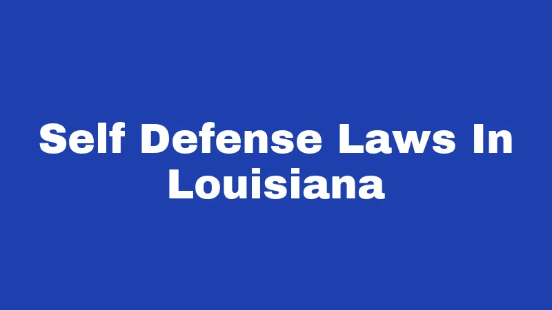 Self Defense Laws in Louisiana (2026): Your Rights When It Matters Most 411 Self Defense Laws In Louisiana