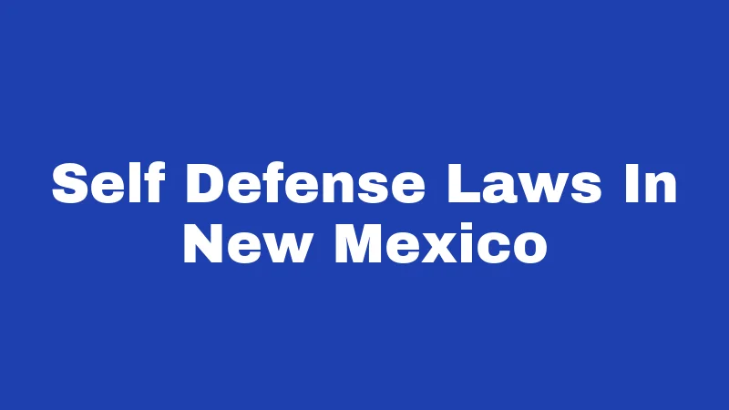 Self Defense Laws In New Mexico