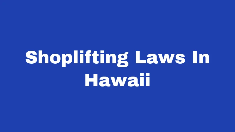 Shoplifting Laws In Hawaii