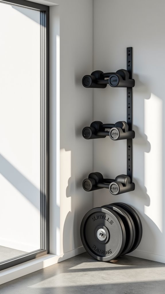 sleek simple weight storage