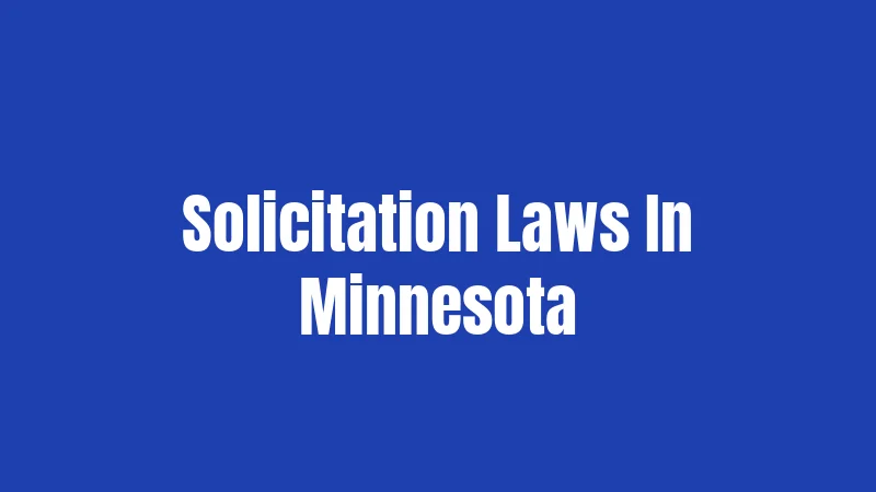 Solicitation Laws In Minnesota