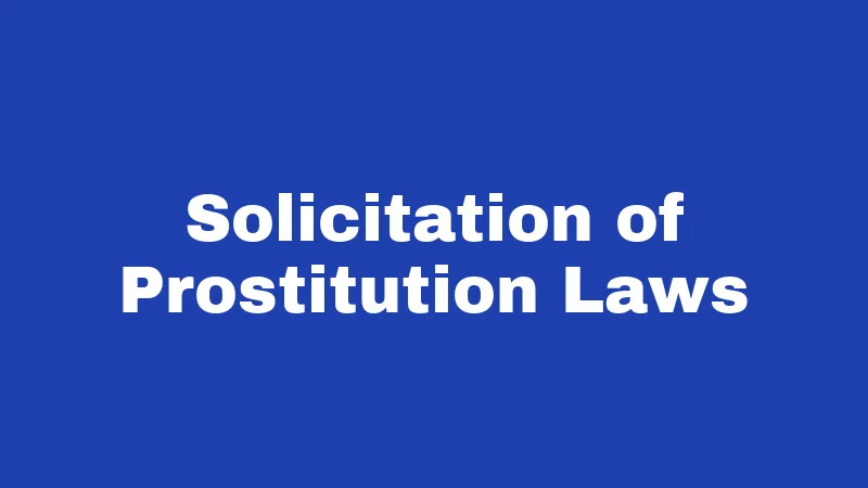Solicitation of Prostitution Laws