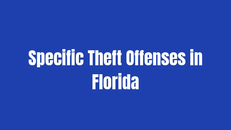 Specific Theft Offenses in Florida