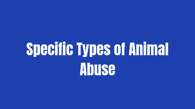 Specific Types of Animal Abuse