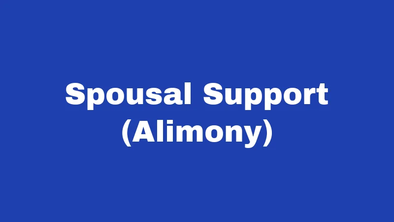 Spousal Support (Alimony)
