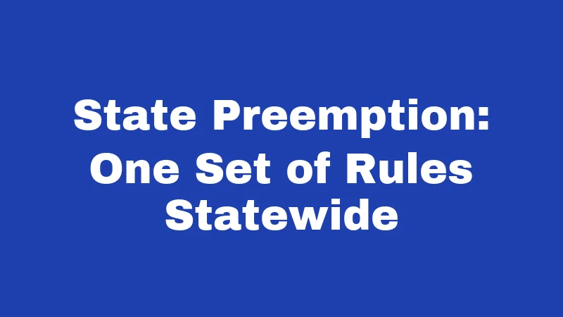 Gun Laws in Utah (2026): Your Plain-English Survival Guide 6 State Preemption: One Set of Rules Statewide