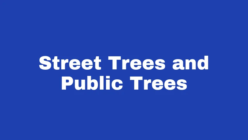 Street Trees and Public Trees