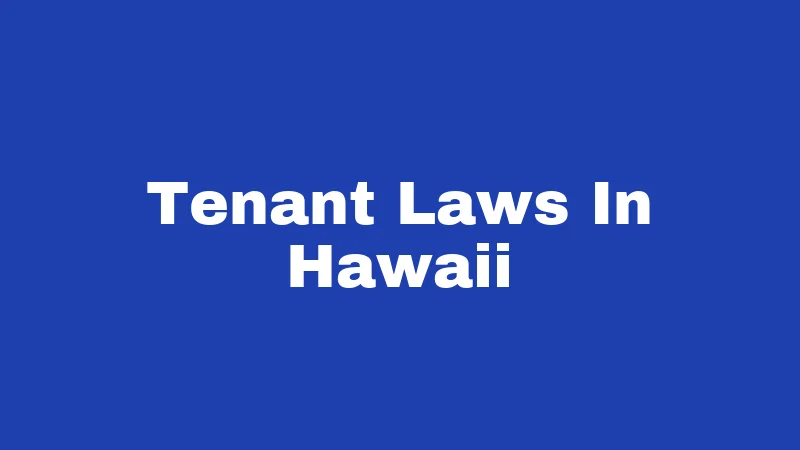 Tenant Laws In Hawaii