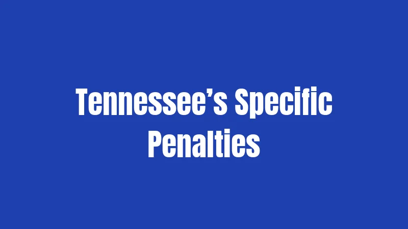 Tennessee’s Specific Penalties