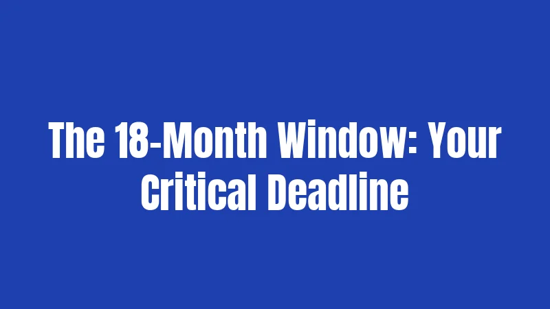 The 18-Month Window: Your Critical Deadline