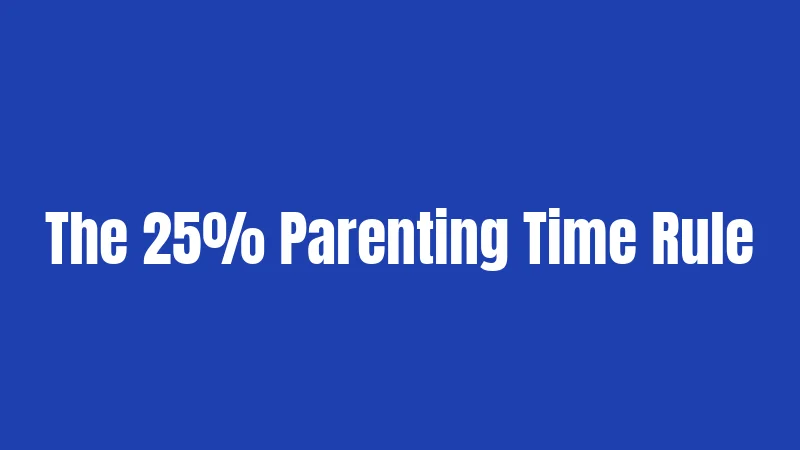 The 25% Parenting Time Rule