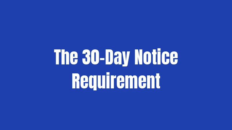 The 30-Day Notice Requirement