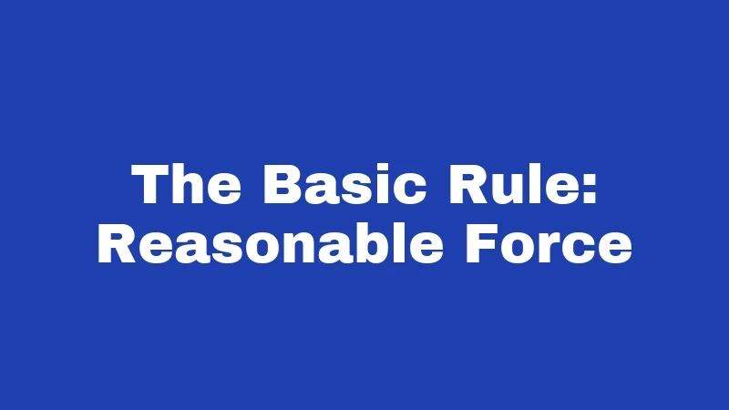 Self Defense Laws in Connecticut (2026): Your Rights May Surprise You 1 The Basic Rule: Reasonable Force