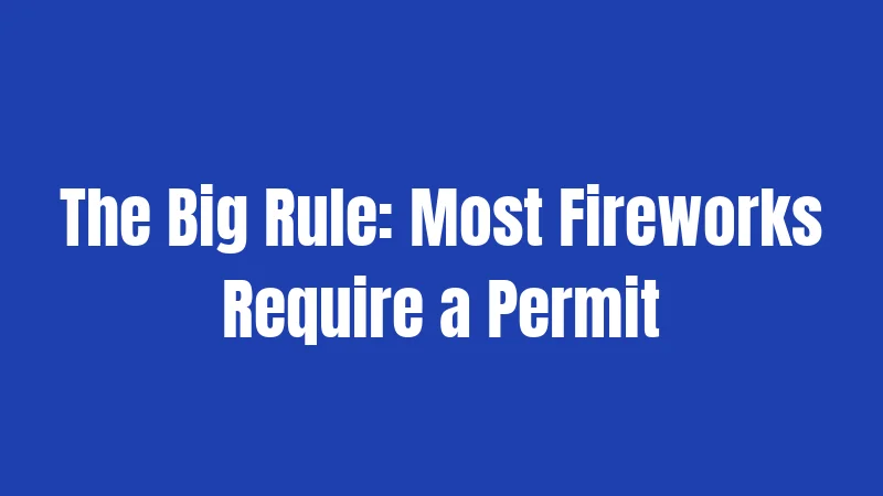 The Big Rule: Most Fireworks Require a Permit