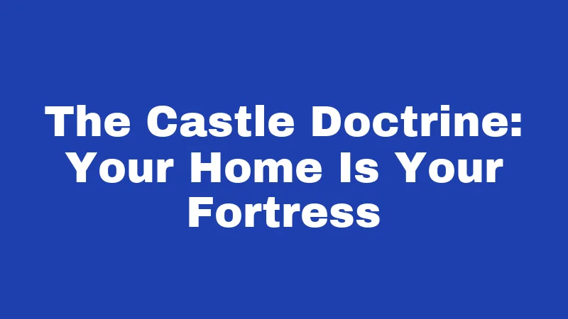 Self Defense Laws in Utah (2026): Your Rights, Limits, and Risks 3 The Castle Doctrine: Your Home Is Your Fortress