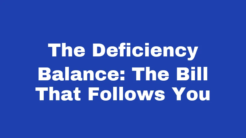 Repossession Laws in Mississippi (2026): Your Rights Before They Tow 4 The Deficiency Balance: The Bill That Follows You