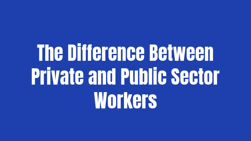 The Difference Between Private and Public Sector Workers