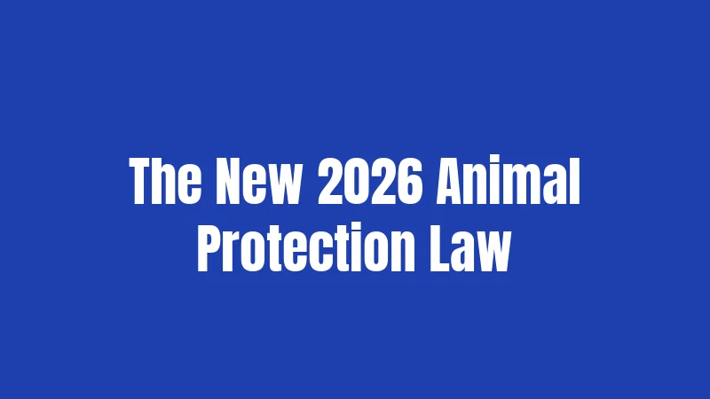 The New 2026 Animal Protection Law