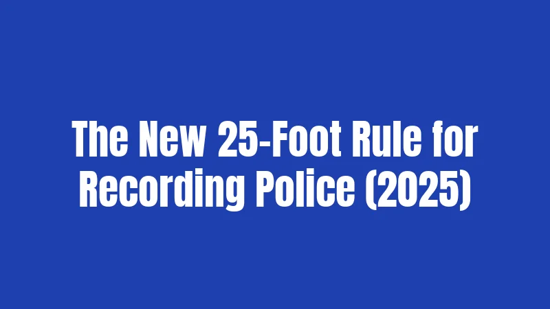 Recording Laws in Tennessee (2026): Know Before You Hit Record 3 The New 25-Foot Rule for Recording Police (2025)