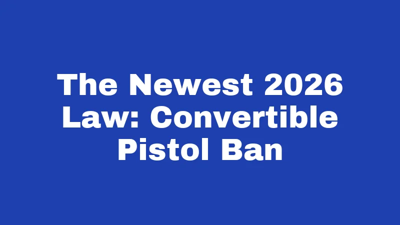 Gun Laws in Connecticut (2026): Big Changes You Must Know 5 The Newest 2026 Law: Convertible Pistol Ban