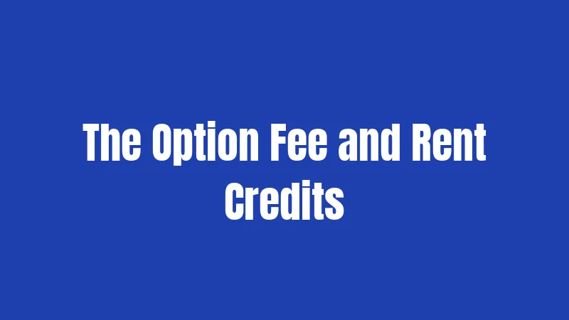 The Option Fee and Rent Credits