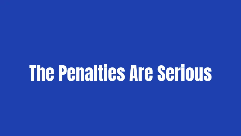 The Penalties Are Serious