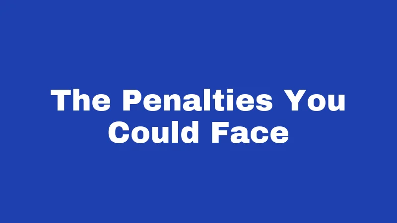 The Penalties You Could Face
