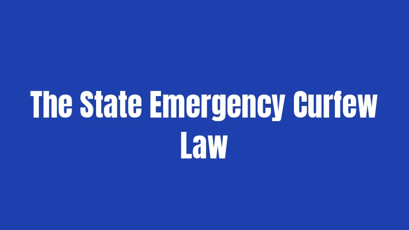 Curfew Laws in Massachusetts (2026): Rules, Rights, and Real Consequences 3 The State Emergency Curfew Law