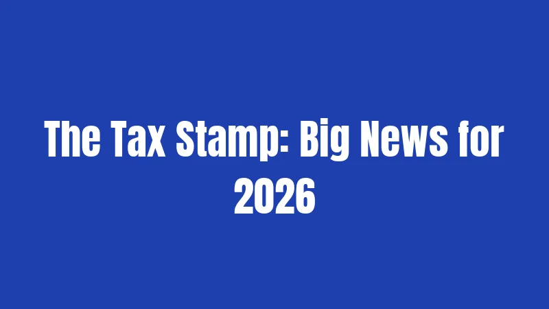 The Tax Stamp: Big News for 2026