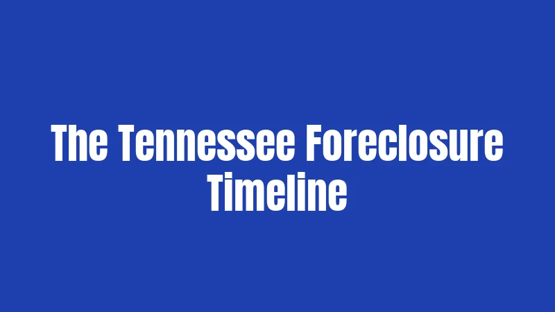 The Tennessee Foreclosure Timeline